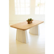 Textured Based Table with Wooden Top