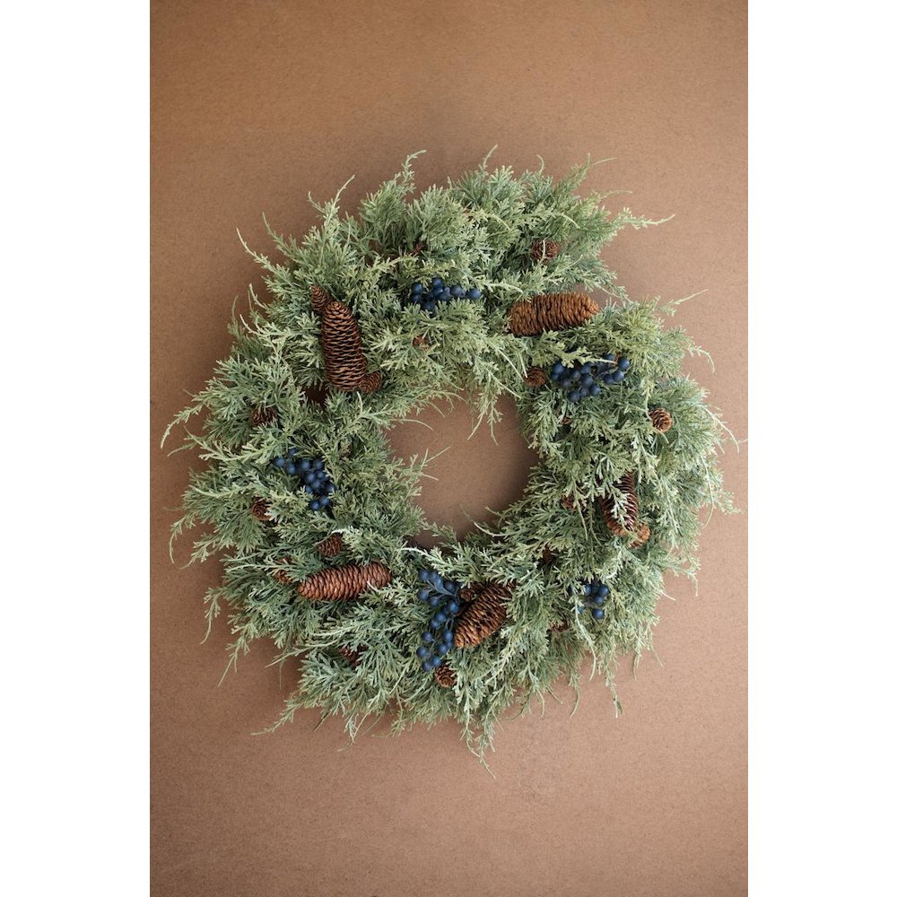 Faux Fir Christmas Wreath with Berries