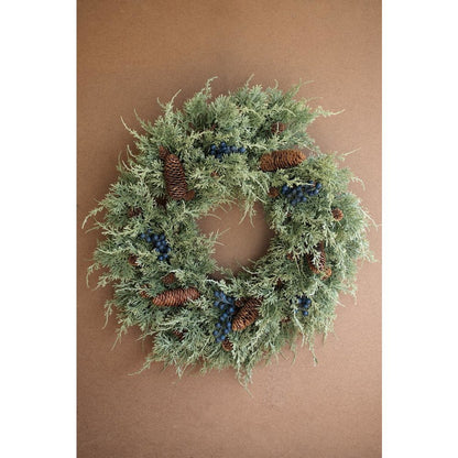 Faux Fir Christmas Wreath with Berries