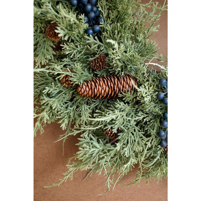 Faux Fir Christmas Wreath with Berries