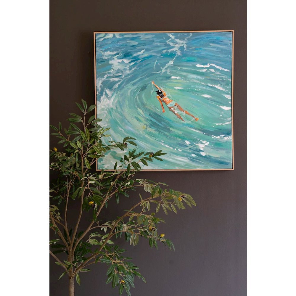 Framed Painting - Swimmer