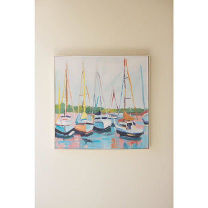 Framed Sailboat Painting