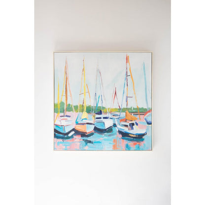 Framed Sailboat Painting