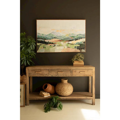 Framed Paint Over Print Lanscape