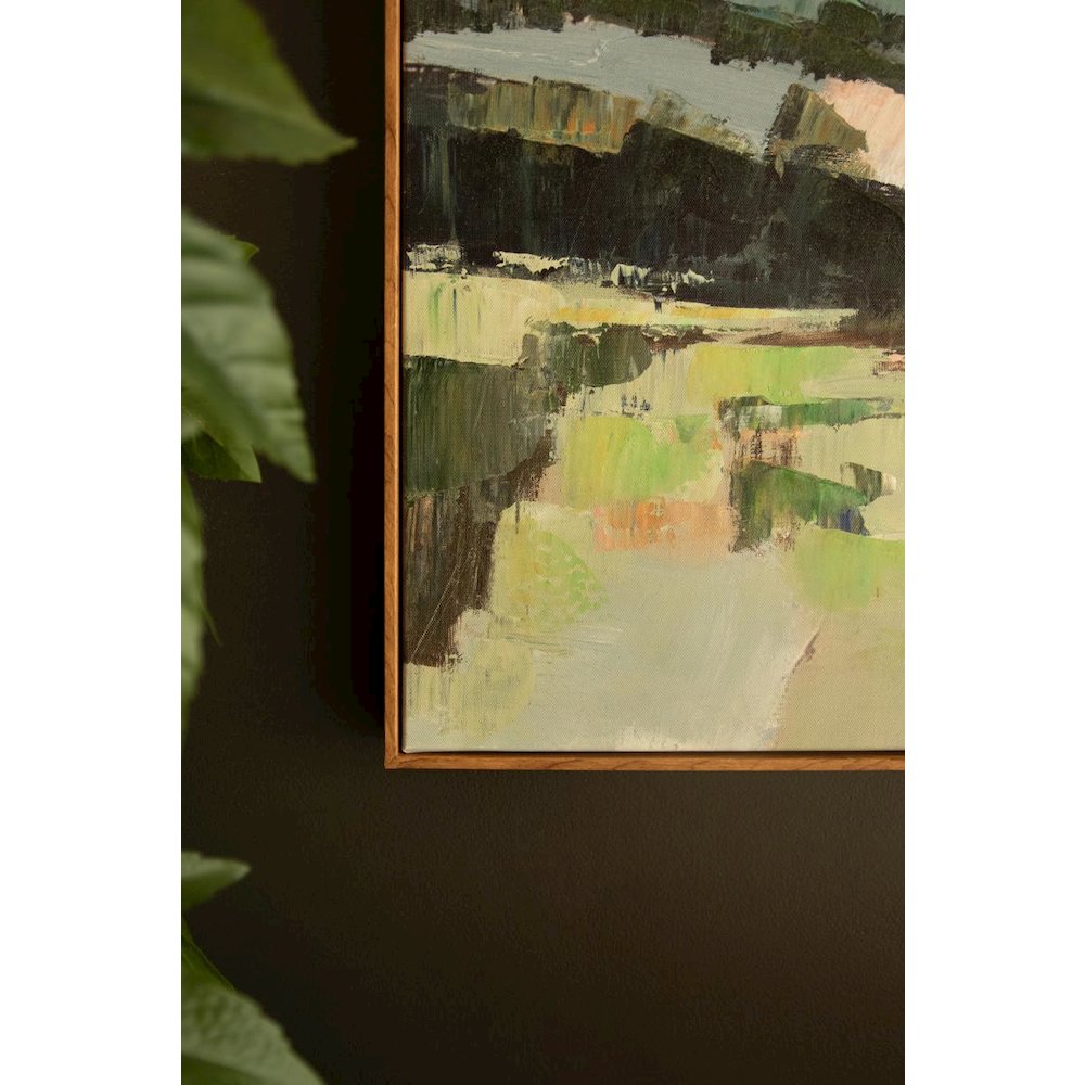 Framed Paint Over Print Lanscape