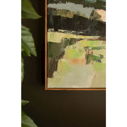 Framed Paint Over Print Lanscape
