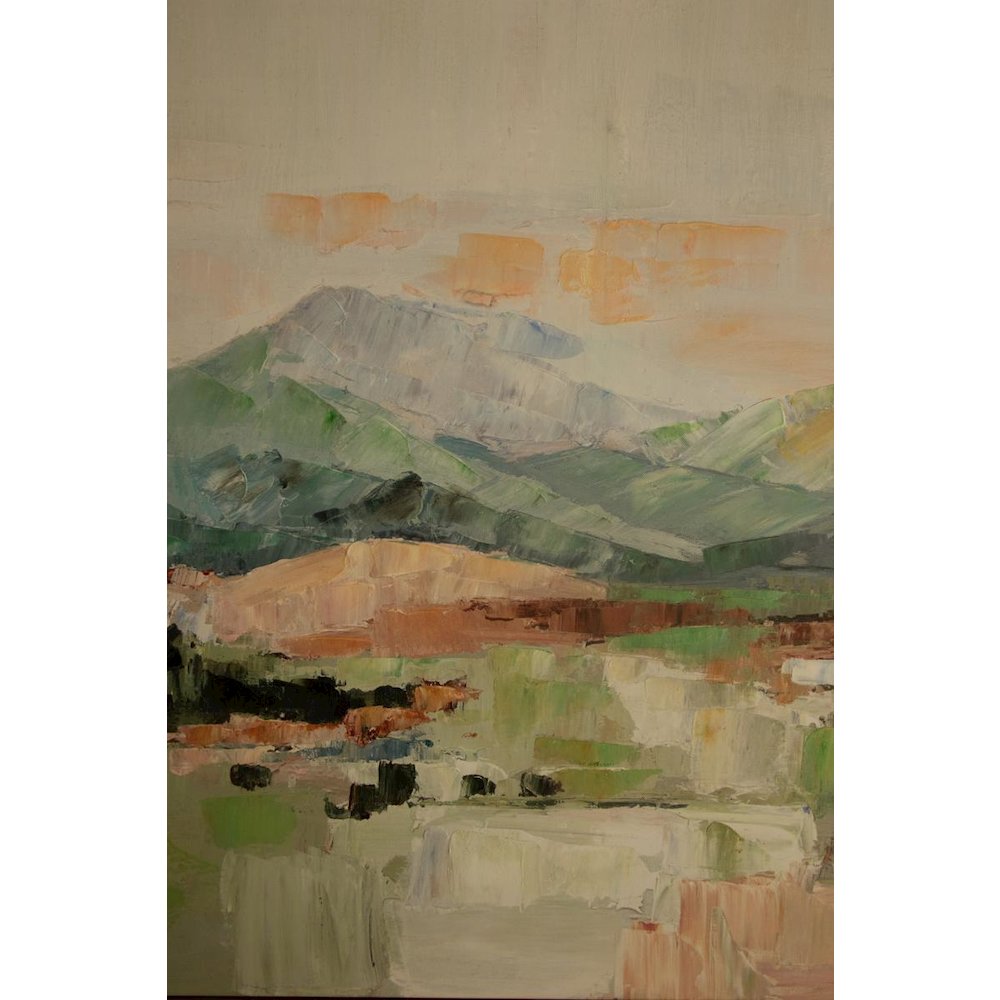 Framed Paint Over Print Lanscape