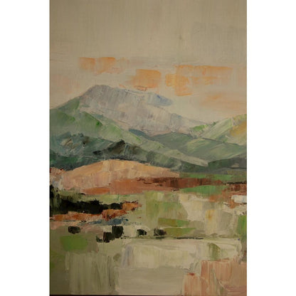 Framed Paint Over Print Lanscape
