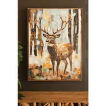 Framed Paint Over Print - Deer