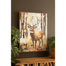 Framed Paint Over Print - Deer