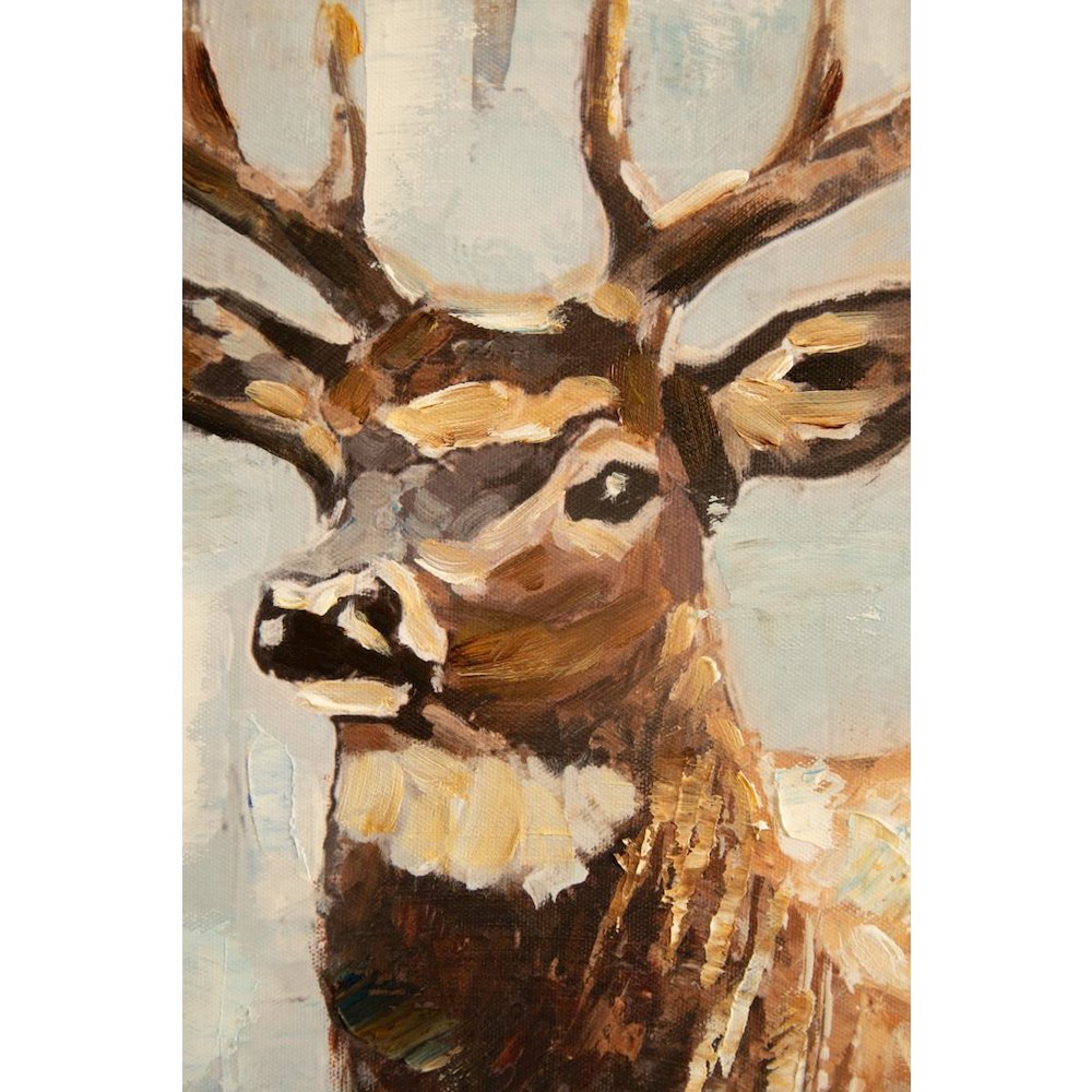 Framed Paint Over Print - Deer