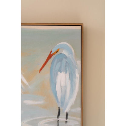 Framed Paint Over Print - Eight Shore Birds