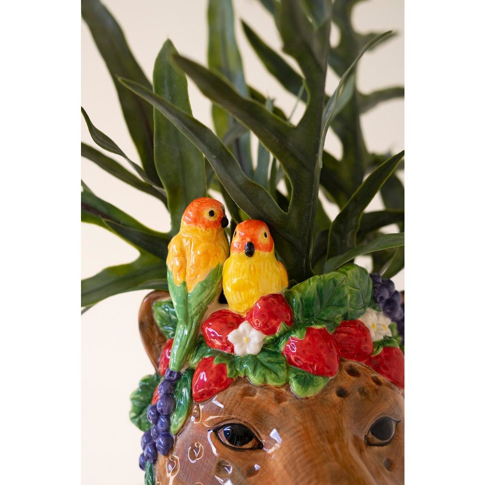 Ceramic Tropical Cheetah Vase