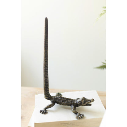 Cast Iron Crocodile Paper Owel Holder