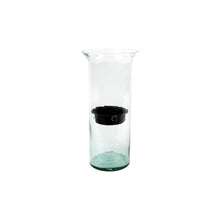 Original Glass Candle Cylinder W Rustic Insert - Large