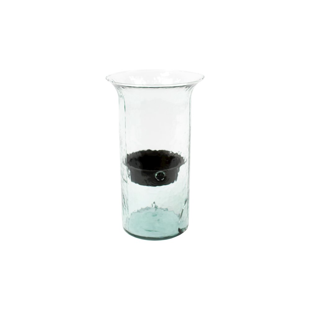 Original Glass Candle Cylinder W Rustic Insert - Medium