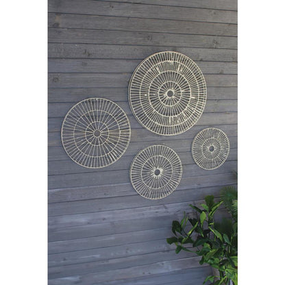 Set Of Four Hand Made Paper Discs Wall Art