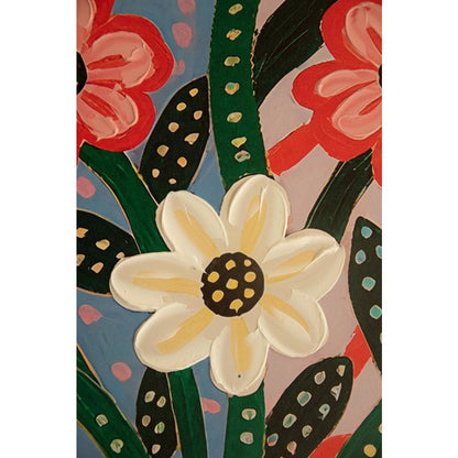 Canvas Paint Over Print - Flowers in a Vase