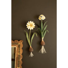 Set of Two Painted Metal Flower Wall Sconces