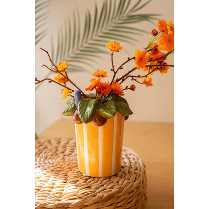 Set Of Two Ceramic Cocktail Inspired Vases