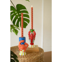 Set of Two Ceramic Lobster and Crab Taper Candle Holder