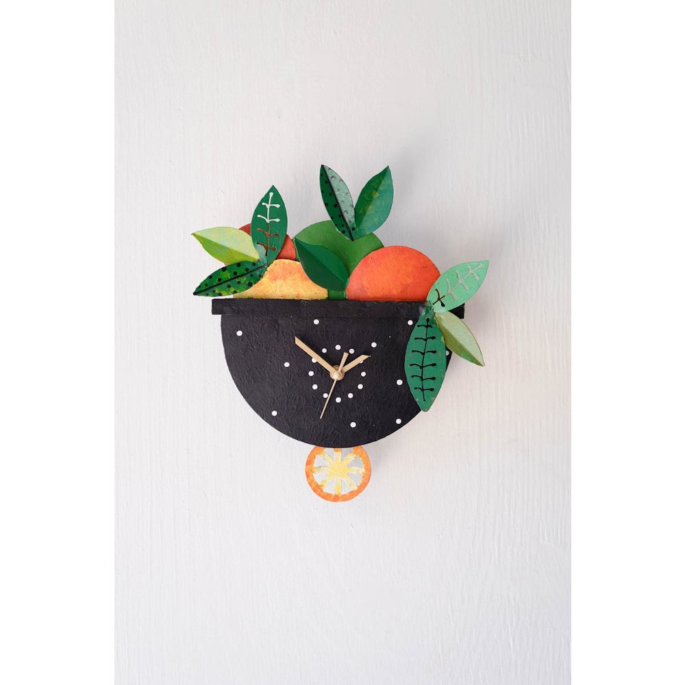 Hand Painted Wall Clock - Fruit