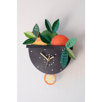 Hand Painted Wall Clock - Fruit