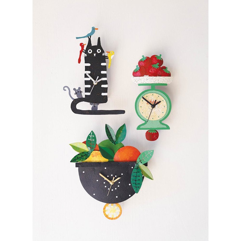 Hand Painted Wall Clock - Fruit