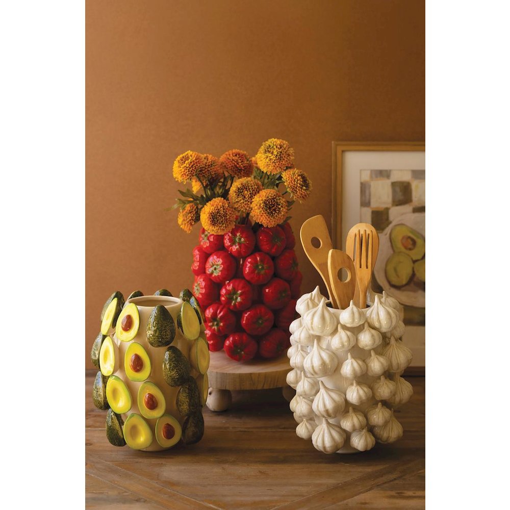 Ceramic Vase - Avocados