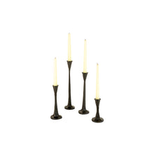Set Of Four Cast Iron Taper Candle Holders