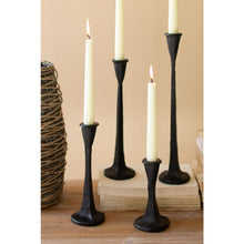 Set Of Four Cast Iron Taper Candle Holders