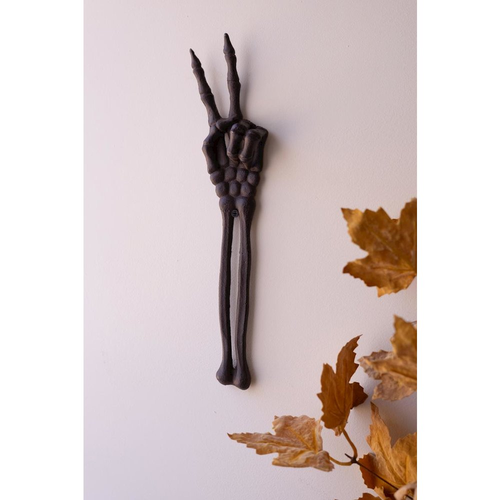 Cast Iron Skeleton Arm - Peace