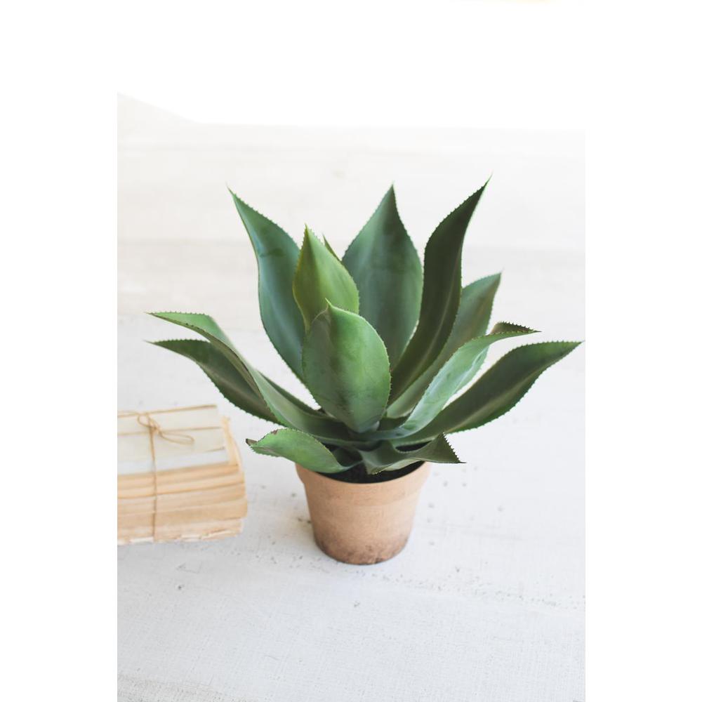 Artificial Agave In A Faux Terracotta Pot