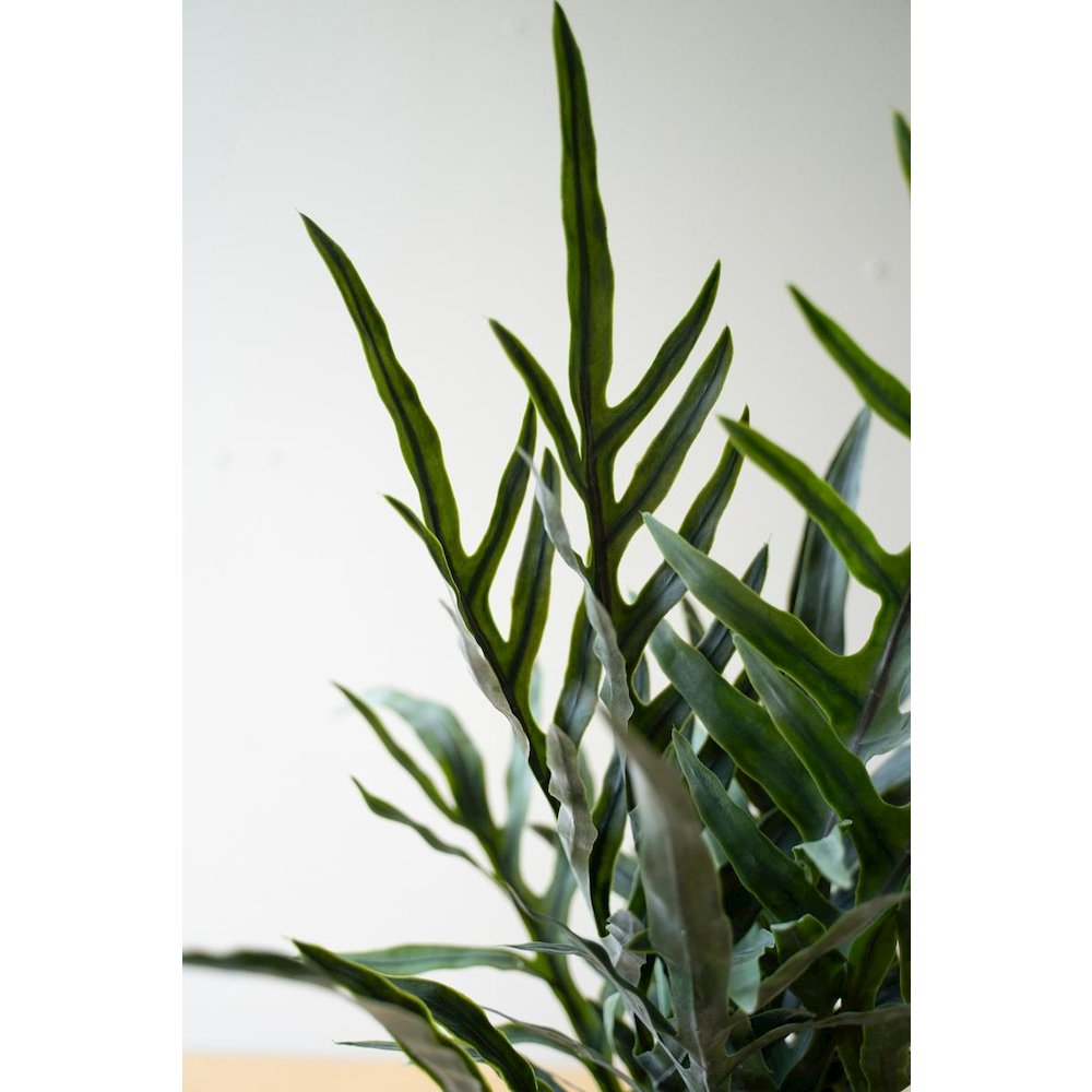 Artificial Fern In A Black Plastic Pot - 27"