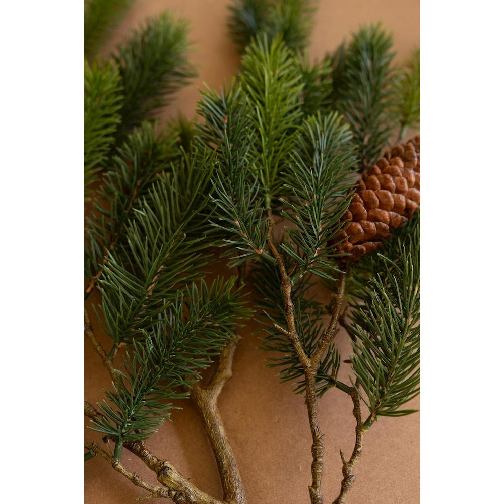 Artificial Fir Spray With Pine Cones
