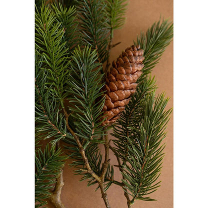 Artificial Fir Spray With Pine Cones