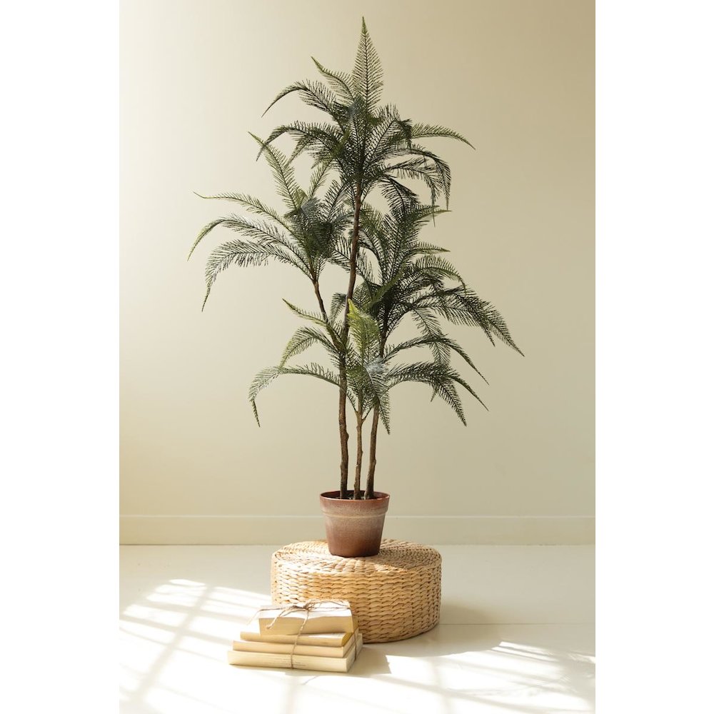 Artificial 46" Fern in Plastic Pot