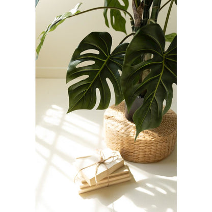 Artificial Potted Grand Monstera Tree in a Black Plastic Pot