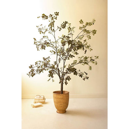Artificial Crepe Myrtle Tree In A Black Plastic Pot