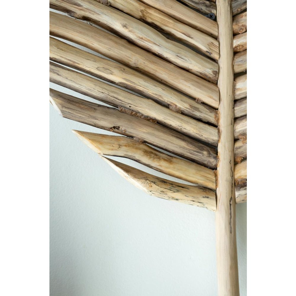 Set Of Three Teakwood Leaves Wall Art