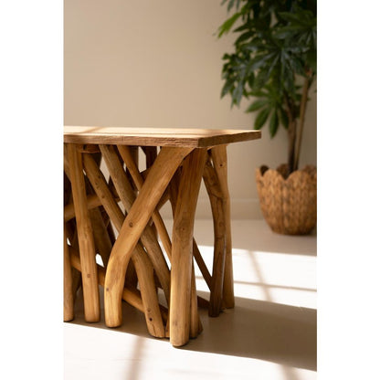 Repuropsed Teakwood Branches Rectangle Coffee Table