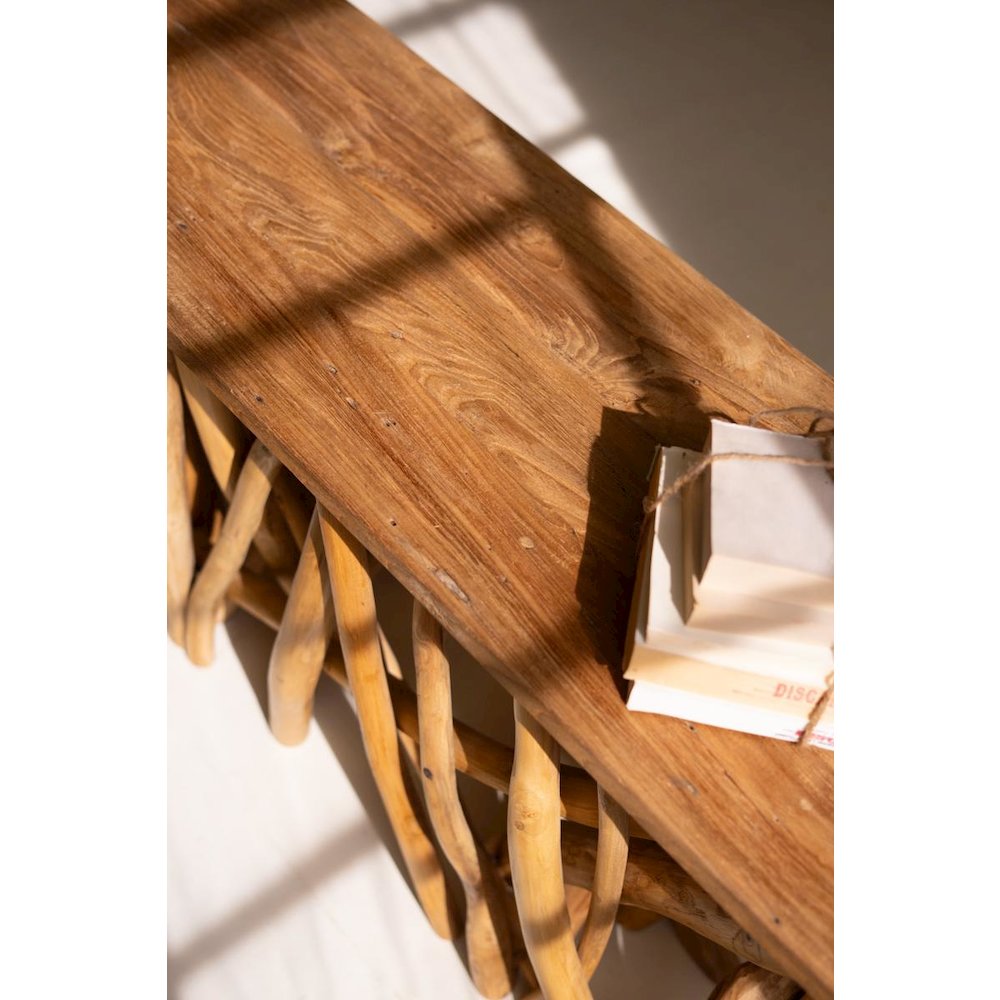 Repuropsed Teakwood Branches Rectangle Coffee Table