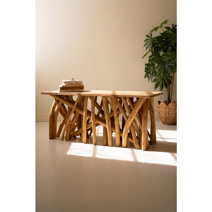 Repuropsed Teakwood Branches Rectangle Coffee Table