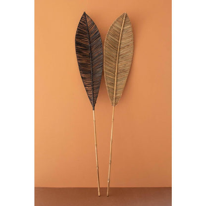 Angel Leaf Décor with Bamboo Branch - Brown