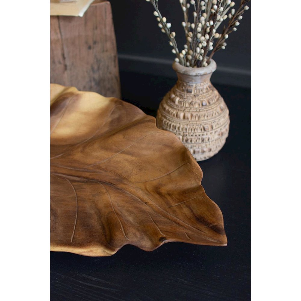 Wooden Teak Leaf Tray