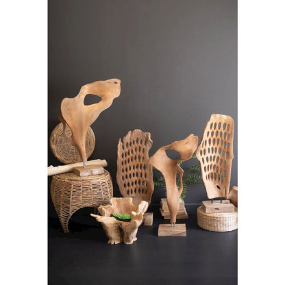 Blooming Teak Root Bowl