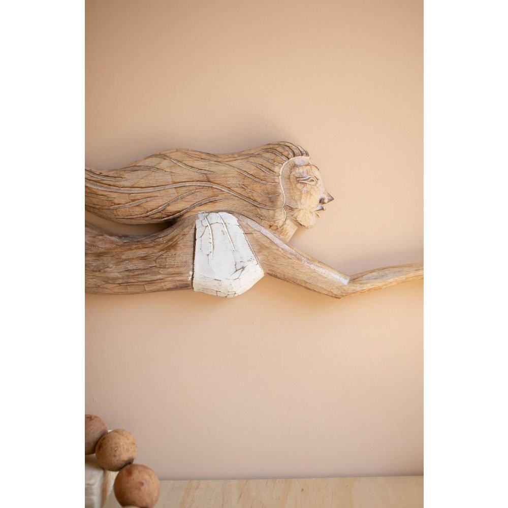 Carved Wooden Mermaid Wall Decor