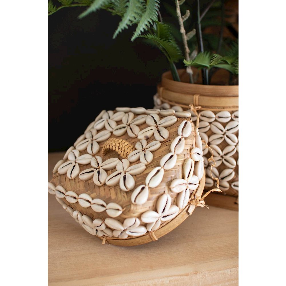 Bamboo Box With Shell Detail