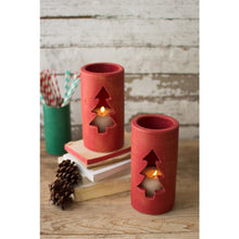 Red Clay Christmas Tree Luminary