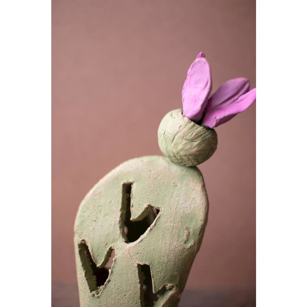Set Of Two Prickly Pear Clay Luminaries